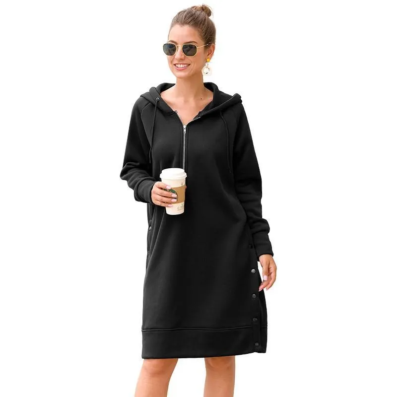 knee length dresses for ladies Bree Sweatshirt Dress