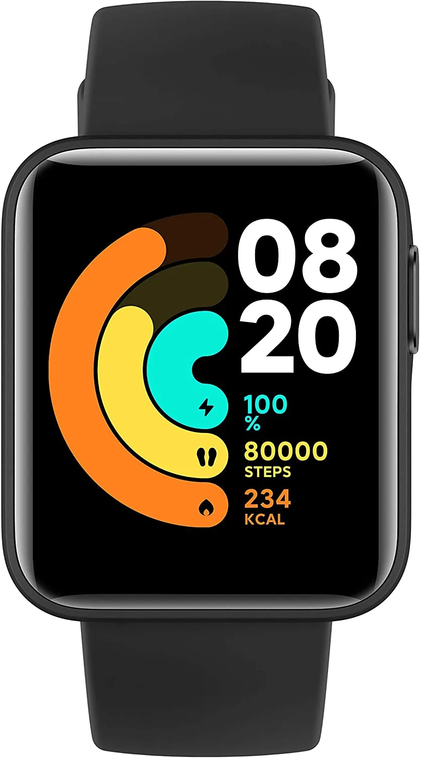 Xiaomi MI腕時計Lite、Xiaomi Smart Watch 1.4 '' TFT LCD充電式で最大9日間の自律性、モニター11種類のスポーツ、黒