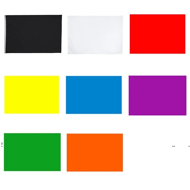 Новые 8 Цветов Полиэстер DIY Флаги Простой Сплошной Цвет Садовый флаг 90x150см простой квадратный баннер Бесплатный DHL EWF7706