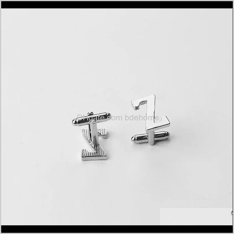 26 various english letters new creative design arrival wholesale custom fancy shirt button cuff links button