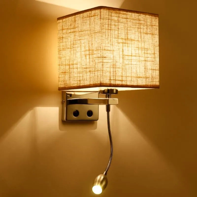 Vägglampor japansk stil lampa vardagsrum sovrum el hall led slangar inomhus hemmonterade sängläsar