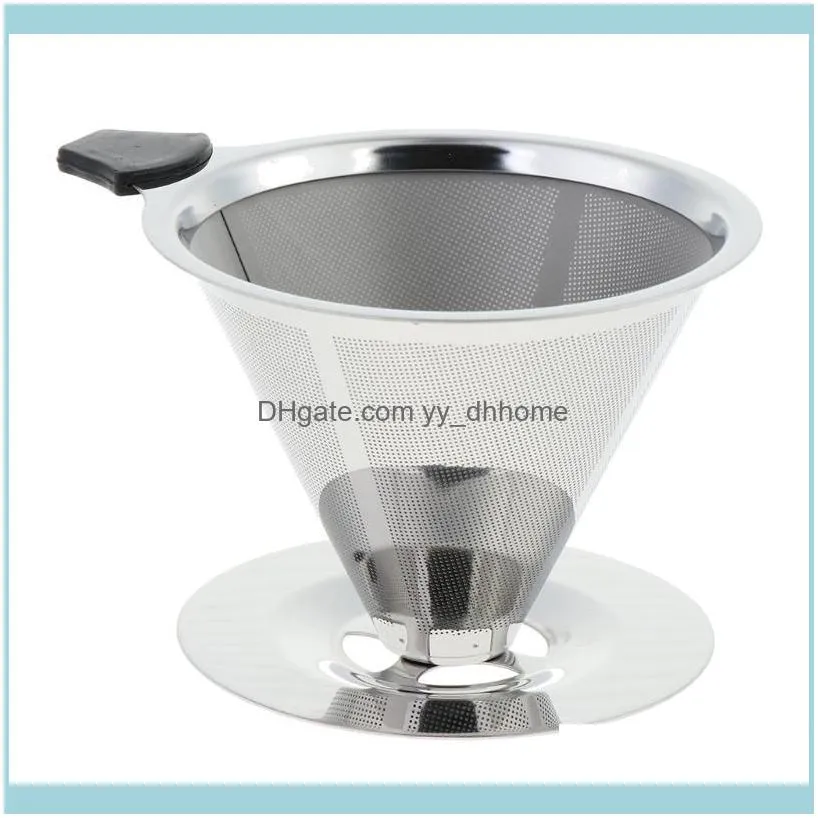 Stainless Steel Filter Reusable Double Layer Coffee Filter Basket, Reusable Permanently, No Need To Use Paper1