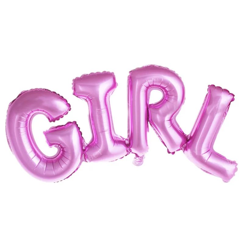 Boy Girl Aluminium Foil Balloons Decor Baby Shower Birthday Party Decorations Kids Gender Reveal Balloon Colorful Letters Shaped KKB6973