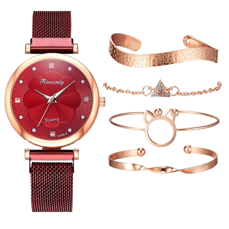 Женщины смотрят Quartz смотрит 23 -мм водонепроницаемые модные модные современные наручные часы подарки женщина Color3