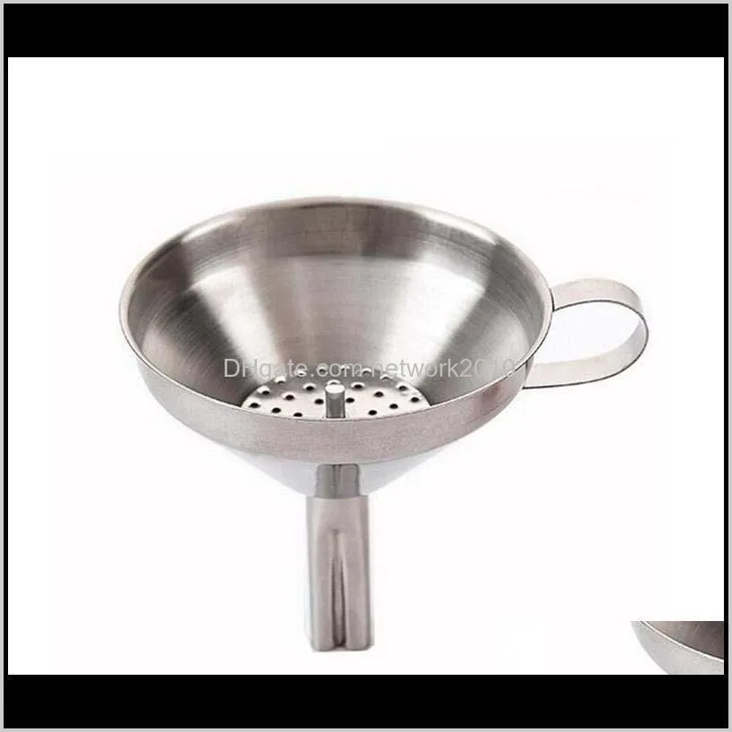 Other Kitchen, Dining Bar Home & Garden Drop Delivery 2021 Functional Stainless Steel Kitchen Oil Honey Funnel With Detachable Strainer/Filte