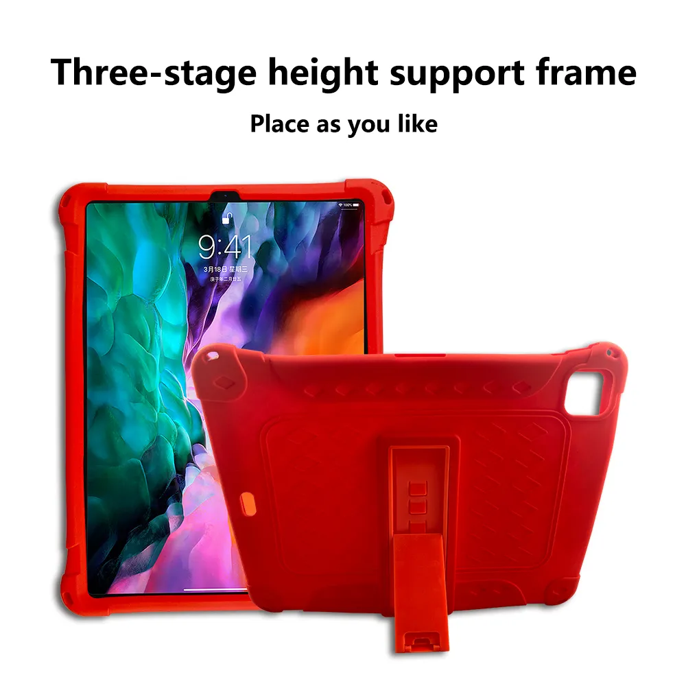 Tablet siliconen hoesjes voor iPad Pro 11 inch met kickstand zachte pc beschermende dekking compatibel met lucht 4 10.9