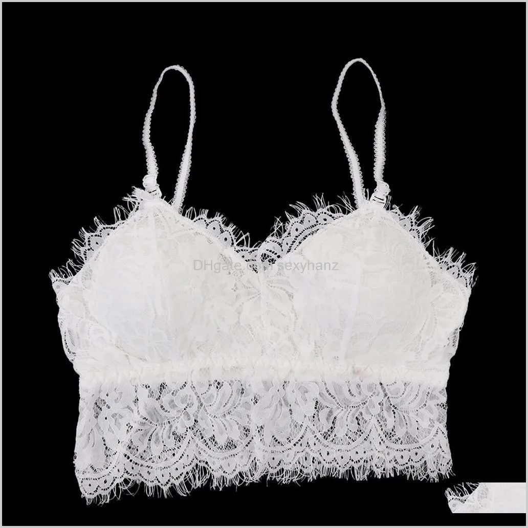 fashion women floral lace bralette, comfort wire crop top bra, breathable & elegant