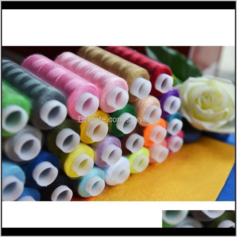 30pcs 250 yards sewing thread polyester machine embroidery hand sewing threads steering-wheel diy craft patch supplies