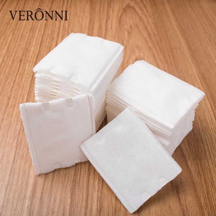 Tampon démaquillant jetable Pure Cotton Face Cosmetics Clean Square Wipe Pads 3 Layer Facial Water Reconstituer le tissu pour les soins de la peau 50pcs / bag Free Ship