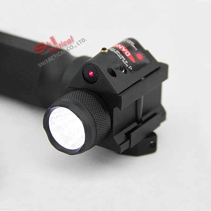 Tactical Quick Detachable Vertical Fore Grip Rifle LED Flashlight Hunting Gun Light with Integrated Red Laser