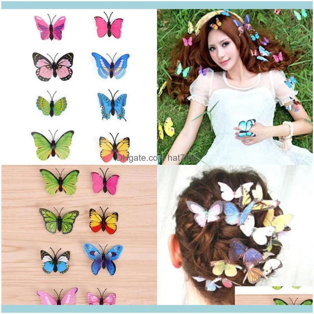 5pcs Mini Butterfly Hair Clips Women pins Fashion Headpiece Barrette Wedding pins Accessories Styling Tools