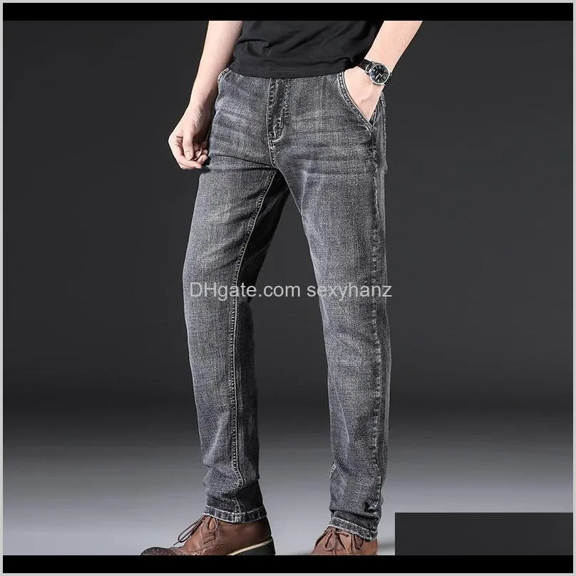 male jeans men men`s jean homme denim slim fit pants trousers straight gray biker spijkerbroeken heren multi-pocket soft casual1