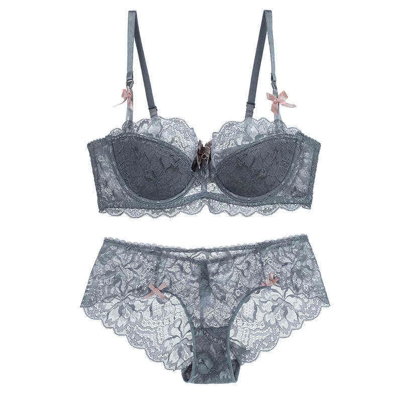 Varsbaby Floral Transparent Bra And Pants Set Back For Women Sexy And Thin  211104 From Dou02, $10.66