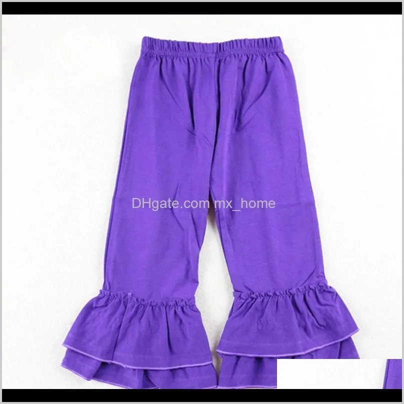 kids girls summer ruffled pants 15+ solid candy pants for girls multi-color elastic band 95% cotton solid pants summer 1-7t