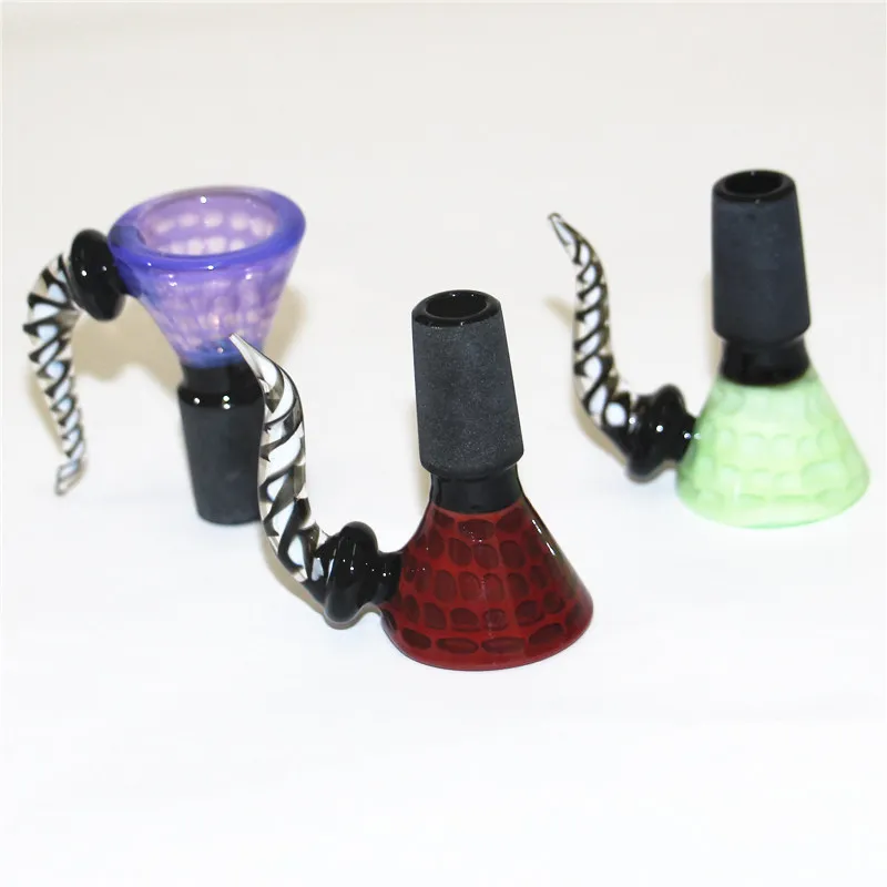 14mm Heady Glass Slides Bowl Pieces Bongs Bowl Male Smoking Water Pipes Reclaim Ash Catcher Dab Rigs Bong Quartz Banger Nails