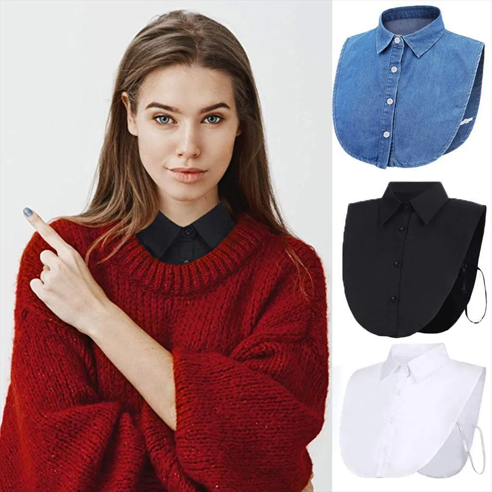 Blusas Para Mujer Señoras Falso Falso Solapa Media Camisa Estilo Blusa  Desmontable Removible Collar Unisex Hombres Accesorios Decoración De Cuello  Poliés De 20,88 €