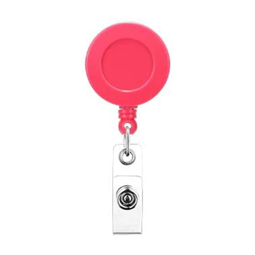 High Quality Retractable Ski Pass ID Card Badge Holder Key Chain Reels With Metal Clip DH8712