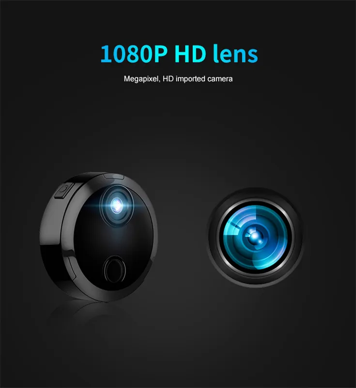 Mini Wi-Fi Câmera Remota HD 1080P Vision Wireless Night Vision Smart Home Security IP Câmeras Surveilance Webcam Monitor com Detecção de Movimento