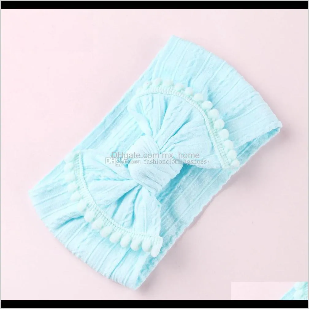 sweet soft lace headbands baby jacquard hair accessories knot hair bow soft band wholesale 27 colors european cute head band boutique