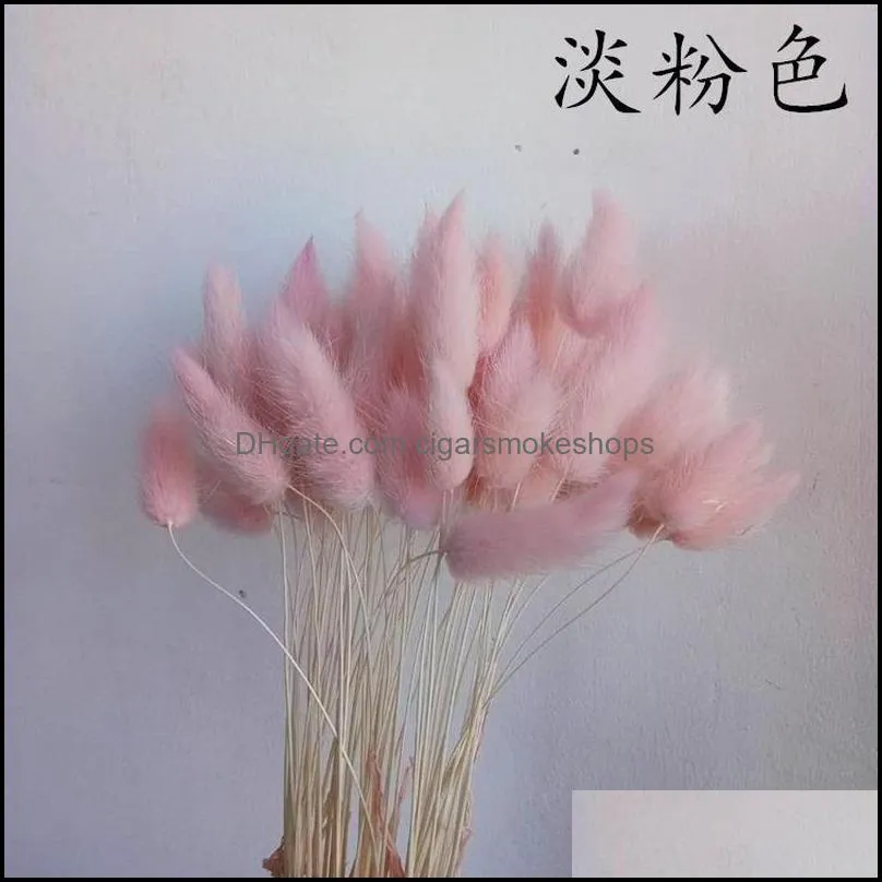 Decorative Flowers & Wreaths 60 Stems Pampas Grass Dried Flower Tail Natural Plants Floral Bouquet Home Decoration Accessories