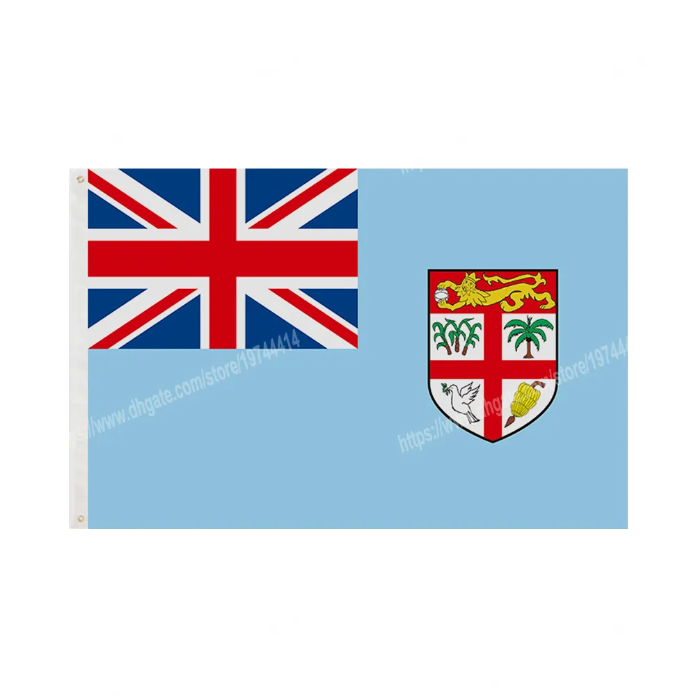 Drapeaux des Fidji, bannière nationale en Polyester volant, 90x150cm, 3x5 pieds, drapeau partout dans le monde, en plein air, peut être personnalisé