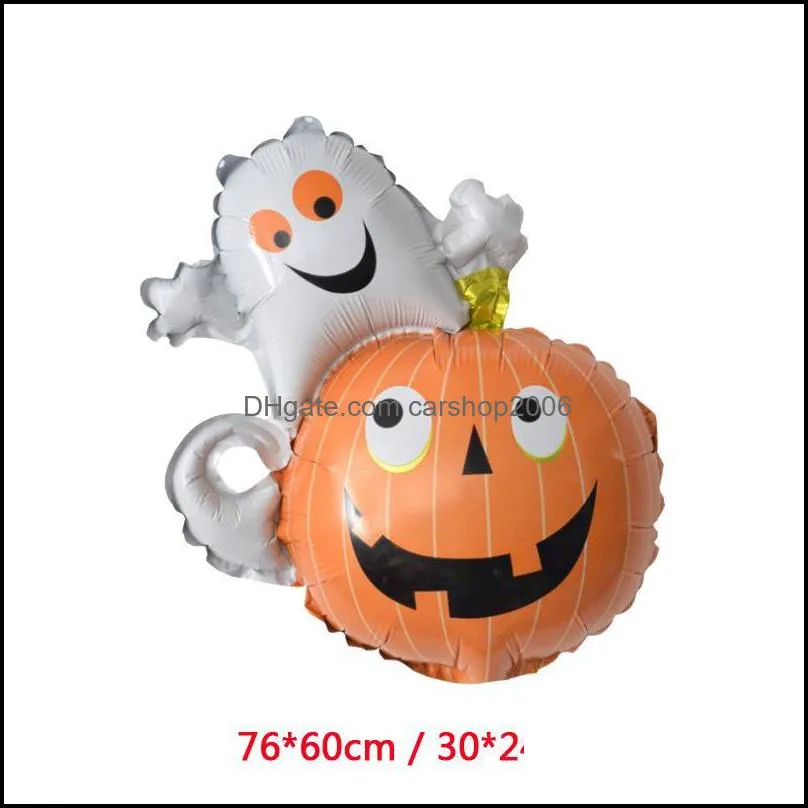 Halloween Balloon Aluminum Foil Balloon Pumpkin Head Spider Bat Shape Halloween Helium Balloon Halloween Party Decoration Kid Toy