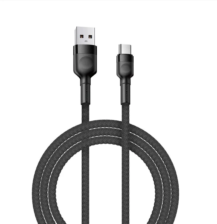 Fast Quick charging cables Aluminum Alloy 3A 1m 2m 3m Type c micro 5pin Braided USB-C Data charger Cable For Samsung S10 S20 android phone