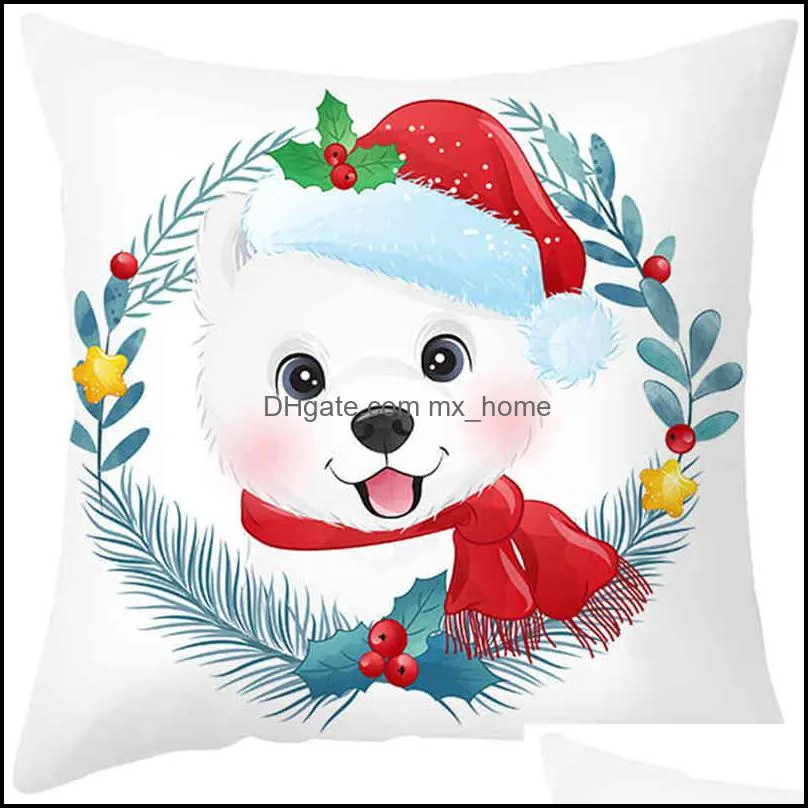Christmas decorations Zerolife Cussenhoes Dog Elanden Decoration For Home 2021 Xmas Ornament Natal Navidad Cussensloop 45X45 cm 0916