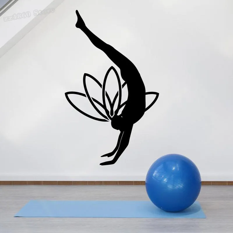 Wandaufkleber Yoga Haltung Aufkleber Meditaton Namaste Aufkleber Motivation Raumdekor Aufkleber B809