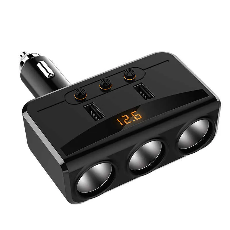 Yantu Universal Car USB Zapalniczka Zapalniczka Splitter 12V-24V Zasilacz MAX 5 V 3.1A 3 USB Ładowarka samochodowa z Voltmeter LCD samochodem