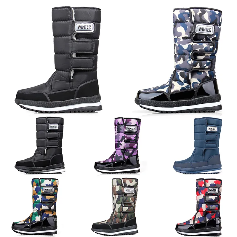 Väl rabatt klassiker snöar stövlar för kvinnans mens hög mini ankel kort vinter boot damer tjejer män kvinnor booties varm bomull päls non-slips utomhus 36-47