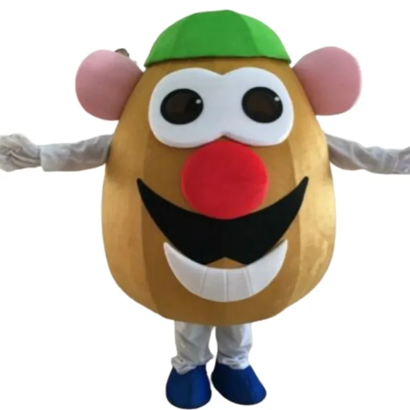 Costume de mascotte de pomme de terre d'Halloween Personnage de thème d'anime de dessin animé Fête de carnaval de Noël Costumes fantaisie Adultes Taille Anniversaire Tenue de plein air