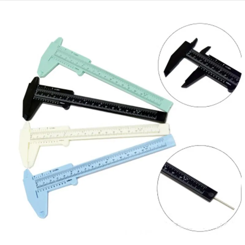 2021 Plastic Vernier Caliper Gauge Micreter 0-150mm Mini Student Ruler Standard ABS Noggranna mätverktyg Gratis DHL