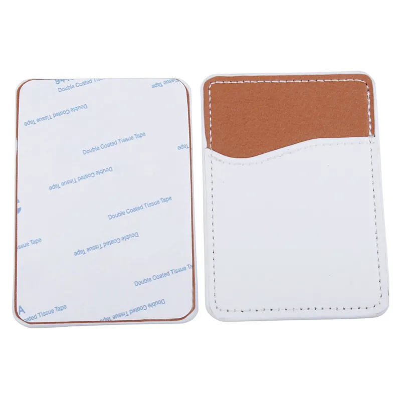 DIY Leather Sublimation Blank Transfer Phone Back Sticker Card Sleeve Bag