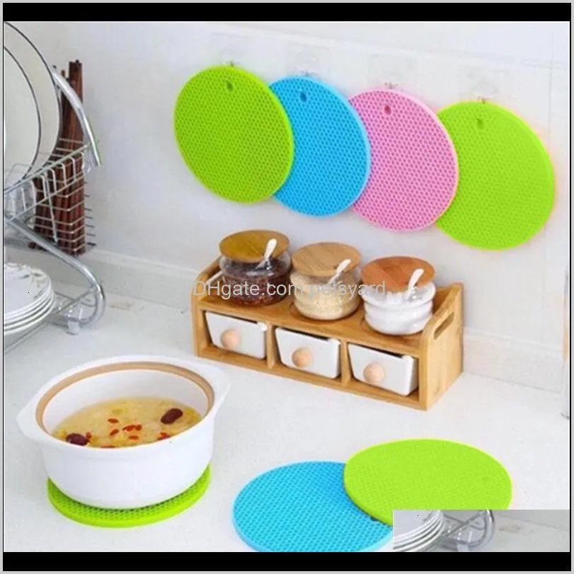 round silicone insulation pad table wok bowl pot plate mat cooking utensils kitchen accessories anti scalding non slip placemat new 1 7qg