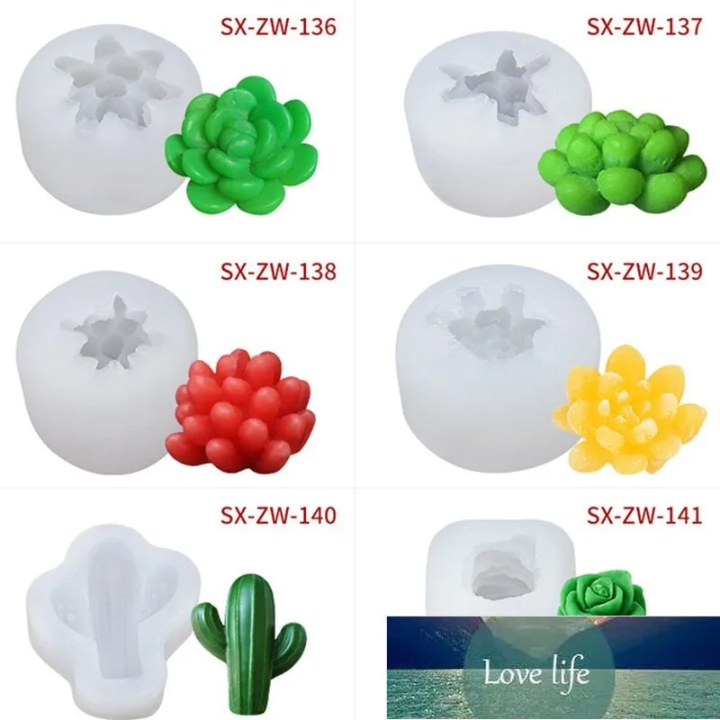 3D Soczyste Rośliny Świeca Silikonowa Formy Kaktus DIY Żywicy Epoksyd Kremówka Cupcake Czekoladowe Cukier Clay Mold Narzędzia do pieczenia Cena fabryczna Ekspert Quality Projekt