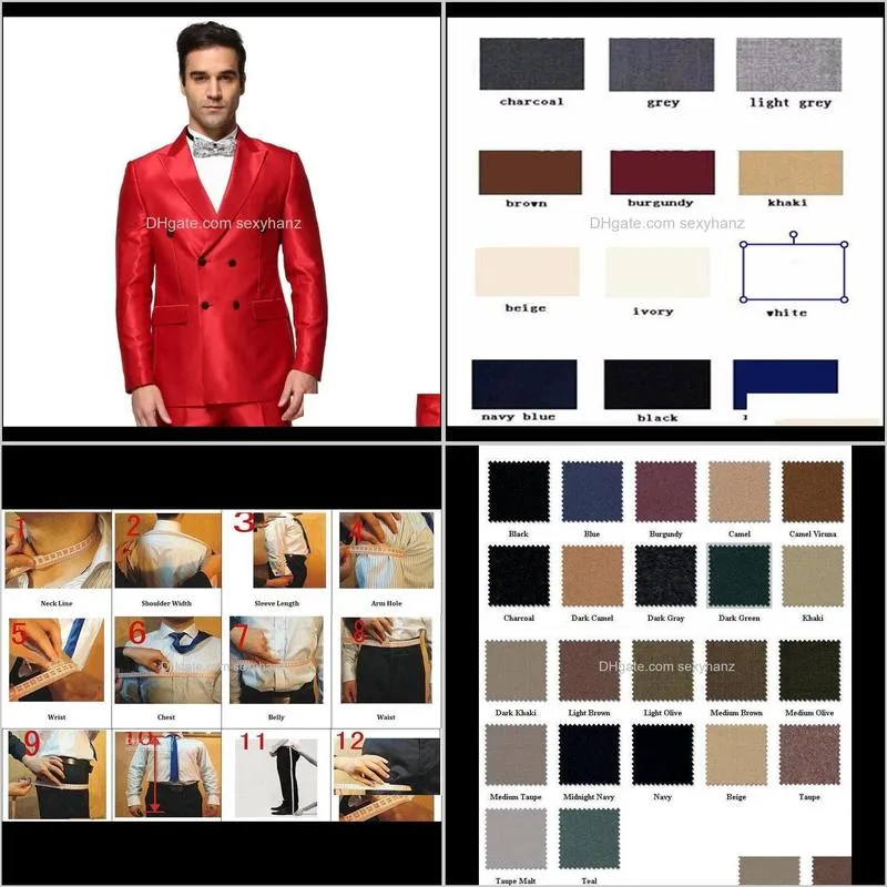 (jacket+pant) men wedding suits new style solid color shiny red personality men suit slim fit dress