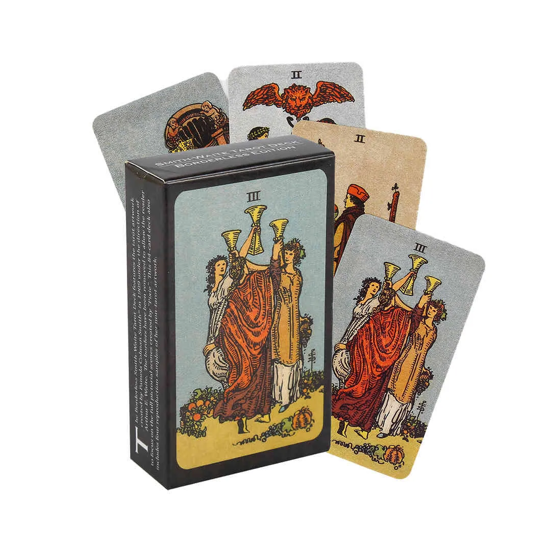 SMITH-WAITE Deck Deck Sans Board Divination Français Tarot Divination Oracles Jeu de cartes pour adulte avec Directives PDF