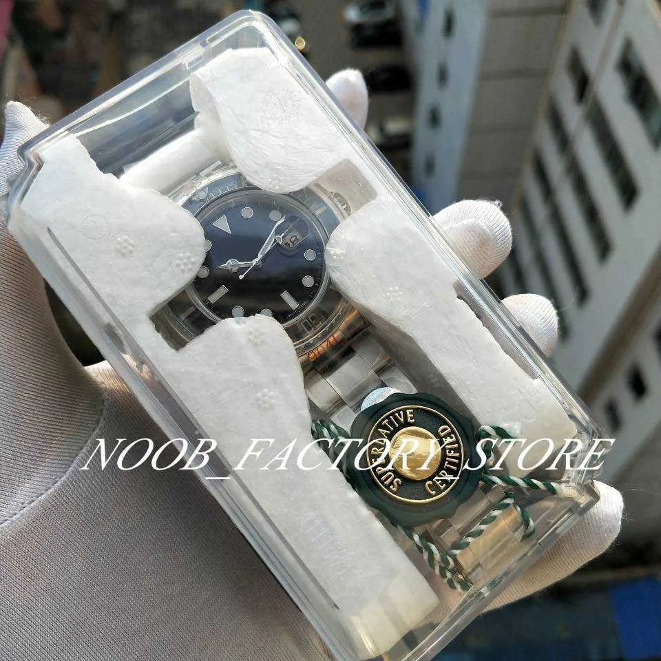 Nieuwe luxe ZZ Factory Beste Datum 904L Steel Horloges Mannen 40mm Automatisch Beweging CAL.2836 Korte Keramische Bezel Subdive 116610LN Horloges