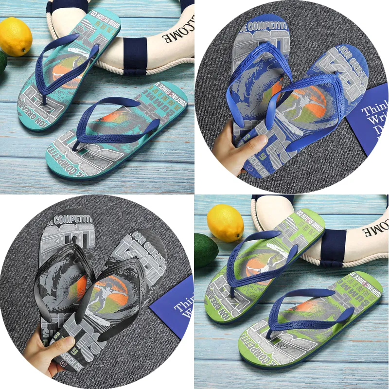 2021 zomer slippers herenmode trend flops drijvende tweekleurige flip-flops Home Badkamer Antislip Cool Letter Printed Slipper