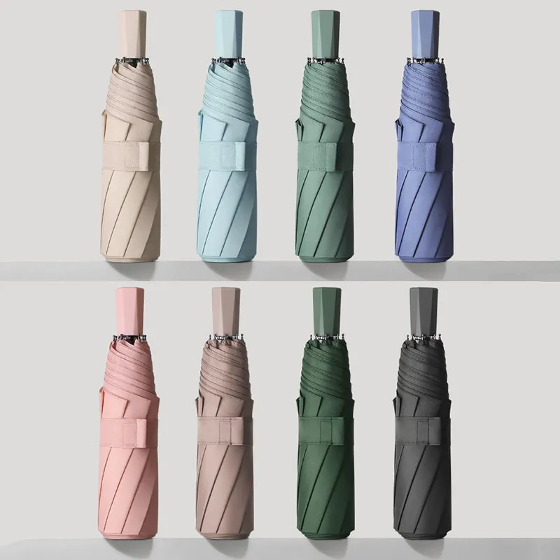 8 Ribs Mini Anti UV Paraguas Sun Rain Windproof Light Folding Portable Umbrellas for Women Men Children