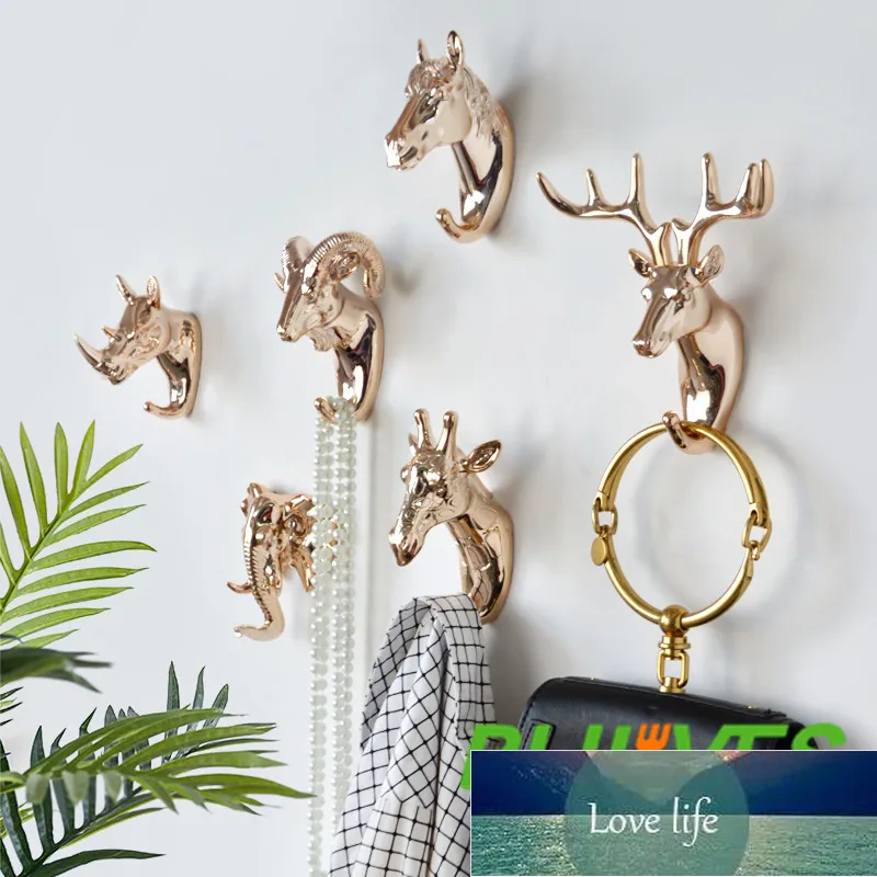 Nieuwe dierenvormige haken herten herts Rhino paard giraffe olifant hoofd muur hanger jas voor hoed haak rack houder woondecoratie