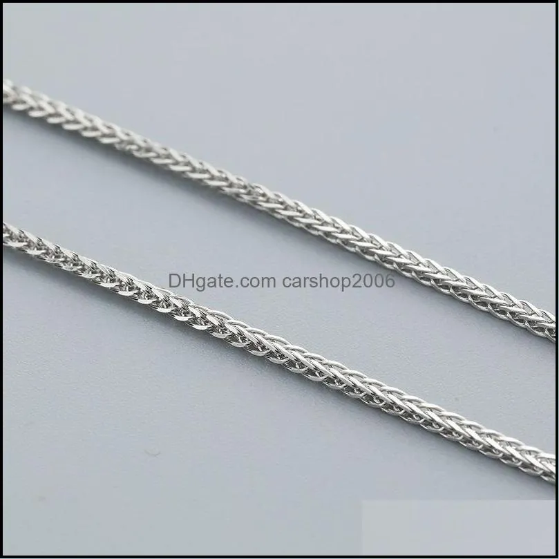 Necklaces & Pendants Jewelrysterling Sier Rope Chain Thai Long 45 50 54 58 Cm Wide 1.0 1.3 1.5 Mm Necklace Fashion All-Match Aessories Chain