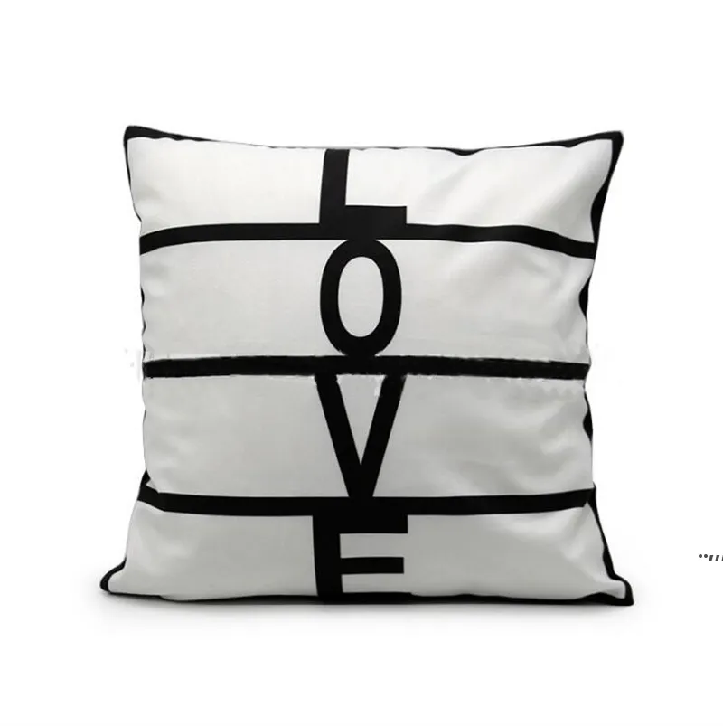 Sublimation kuddeväska termisk överföring pillowcovers kort plysch pillowcases moon heart pillowcushions polyester mjuk rre11949