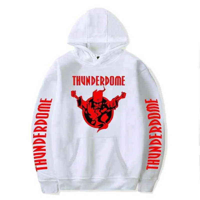 Moletom Masculino Thunderdome Cool Print Harajuku Sweatshirt 80s 90s Tops Moda Feminina Streetwear Masculino Hardcore Thunderdome Pulôver G1229