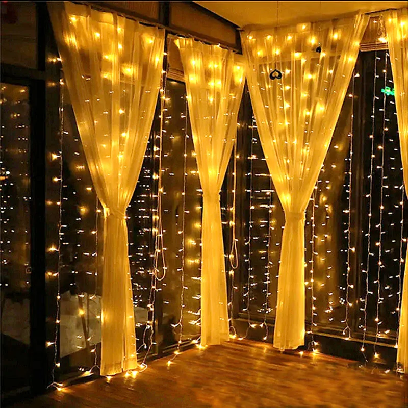 زينة عيد الميلاد ستارة المنزل سلسلة ضوء فلاش الجنية جارلاند ديكور المنزل نافيداد