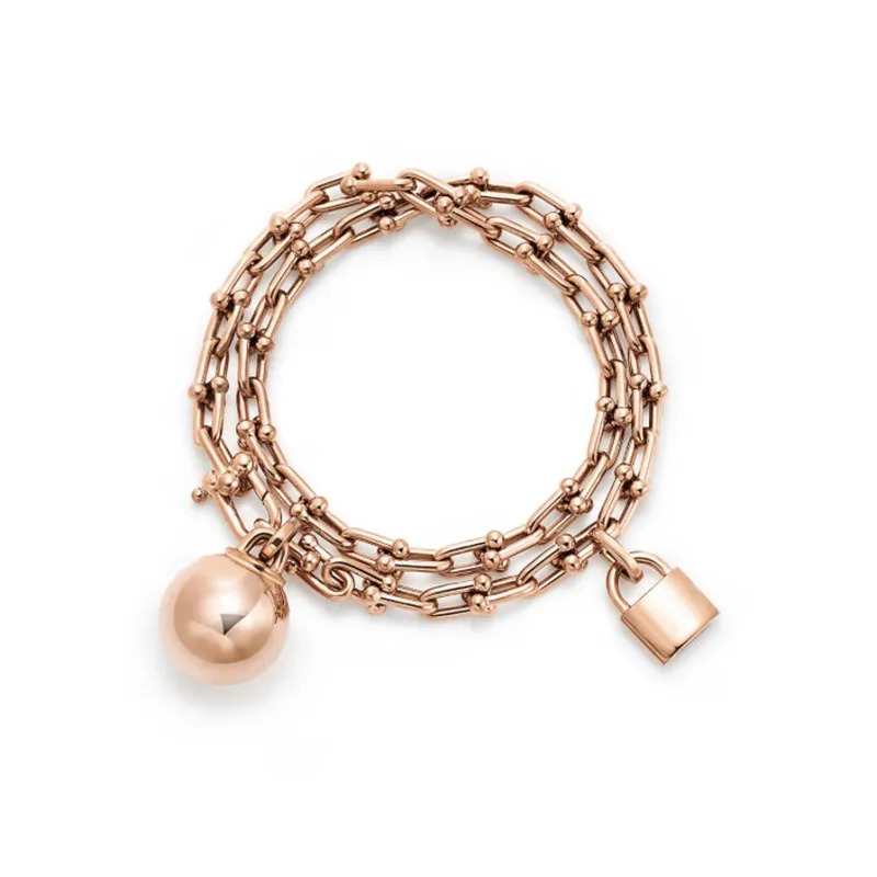 Mulheres designer pulseira de amor para homens braceletes de ouro de alta qualidade cadeias de pingentes carta de moda t hardwear com jóias de luxo bola de bloqueio