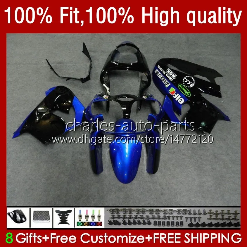 Тело Для KAWASAKI ZX900 ZX9 R ZX 9R 9 R 900 900cc 00 01 56HC.85 синий черный ZX900CC ZX9R 02 03 2002 2003 ZX9R 2000 2001 Полный комплект обтекатели