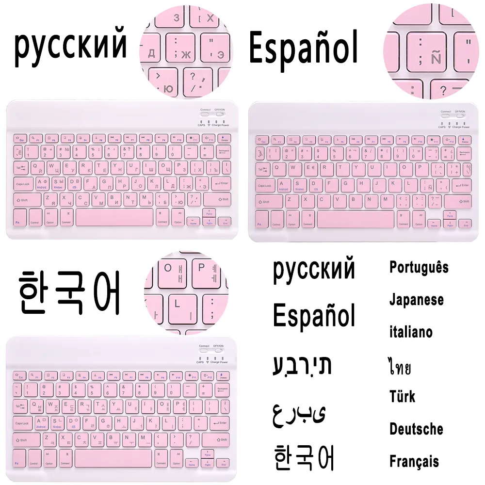 Caso do teclado para huawei matepad 11 10.4 t10s t10 s pro 10.8 mediapad m6 capa árabe russo espanhol coreano tampa do teclado coreano