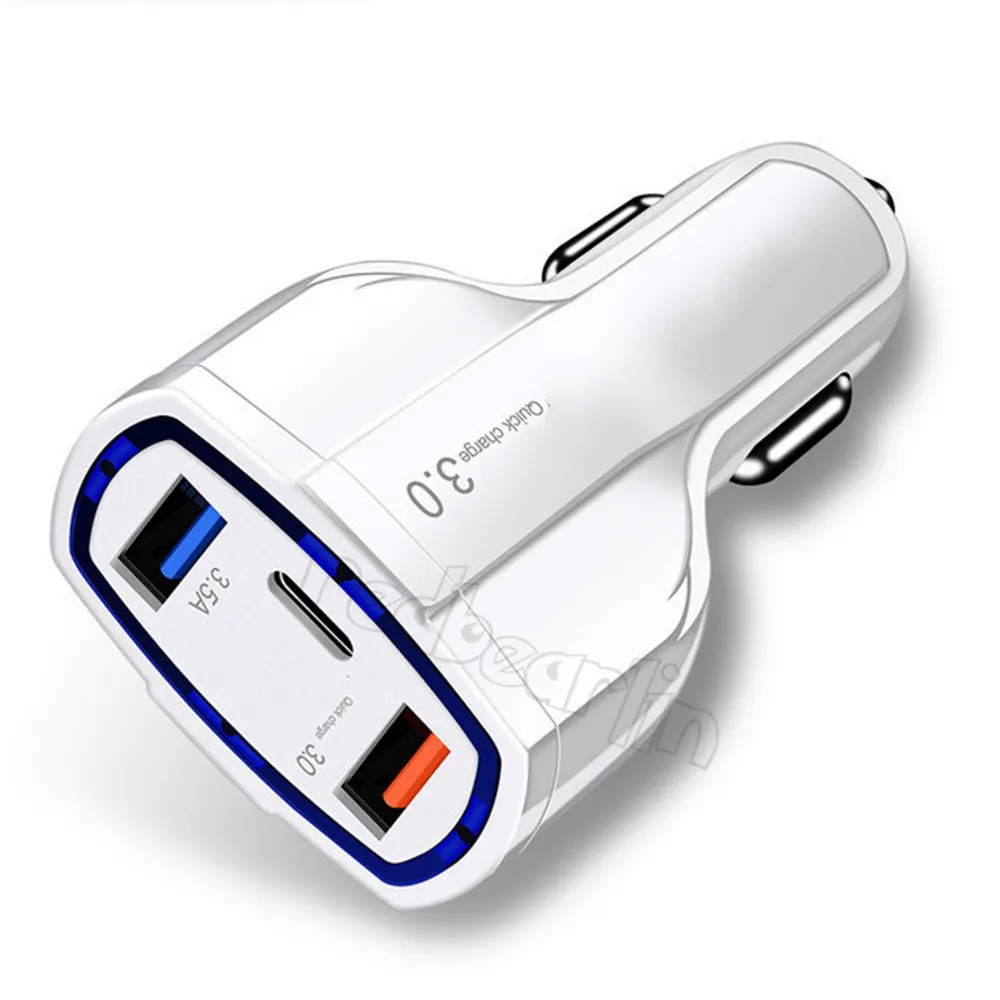 Chargeur de voiture USB C Type C PD, adaptateur d'alimentation CC